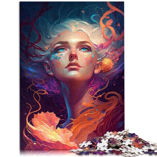 Puzzle für Erwachsene, 1000 Teile, Schönheitsmädchen, Lernspiele für Zuhause, DIY-Spielzeug, Lernspiel für Geburtstag, Weihnachten, 10,27 Zoll x 14,96 Zoll von SYUNFEI