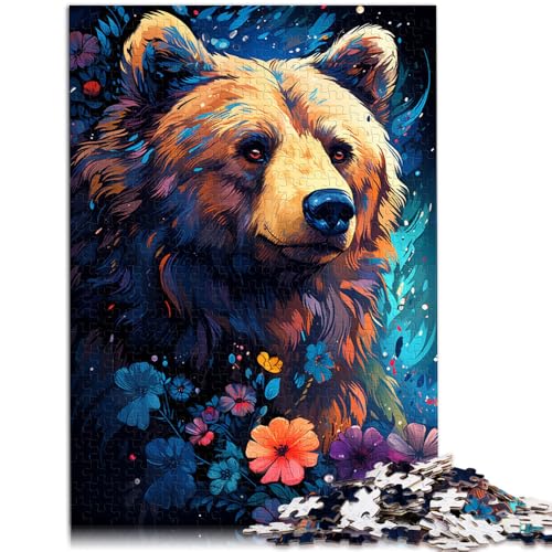 Puzzle für Erwachsene, 2000 Teile, Schwarzbär zwischen Blumen, Lernspielzeug, Familienspiele, EIN Kunstwerk, 70 x 100 cm, für 14-Jährige von SYUNFEI