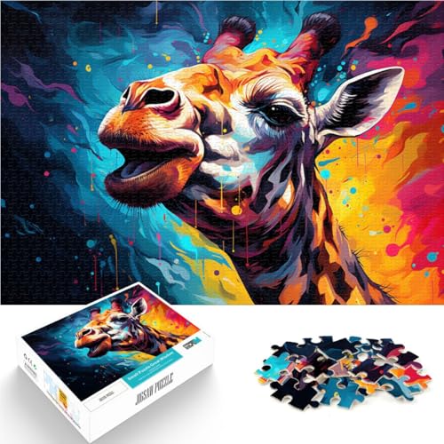 Puzzle für Erwachsene mit 1000 Teilen, süße Giraffe, Denkspiel, Wanddekoration, einzigartige Geburtstags, 50 x 75 cm, für 14-Jährige Puzzle für Erwachsene mit 1000 Teilen, süße Giraffe, Denkspiel, Wanddekoration, einzigartige Geburtstags, 50 x 75 cm, für 14-Jährige von SYUNFEI