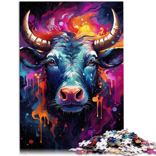 Puzzle für Erwachsene, süße Kuh, 1000 Teile, Puzzle, 50 x 75 cm, Holzbrettpuzzle, geeignet für Erwachsene und Kinder ab 14 Jahren, Challenge Family Puzzle für Erwachsene, süße Kuh, 1000 Teile, Puzzle, 50 x 75 cm, Holzbrettpuzzle, geeignet für Erwachsene und Kinder ab 14 Jahren, Challenge Family von SYUNFEI