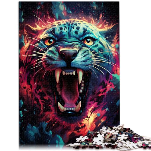 2000-teiliges Puzzle für Erwachsene, süße kleine kosmische Leoparden, Puzzle, Mitmachspiel, Weihnachtspuzzle, Geschenke, 27,56 x 39,37 Zoll von SYUNFEI