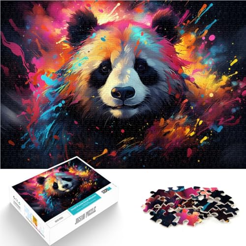 1000-teiliges Puzzle für Erwachsene, süßer Kleiner Panda, Lernspielzeug, anspruchsvolles Puzzlespiel und Familienspiel, 19,7 x 29,5 Zoll von SYUNFEI