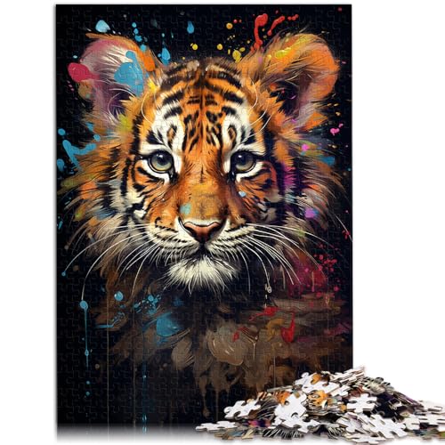 1000-teiliges Puzzle für Erwachsene, süßer Kleiner Tiger, Lernspiele, Heimdekorationspuzzle, tolles Geschenk,38x52cm, für Teenager ab 14 Jahren von SYUNFEI