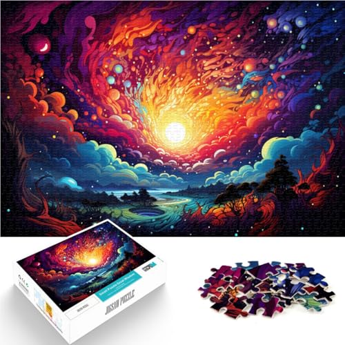 1000-teiliges Puzzle für Erwachsene, tolle Nacht des Lernspiels, Herausforderungsspielzeug, Lernspiel für Geburtstag, Weihnachten, 14,96 x 20,47 Zoll von SYUNFEI