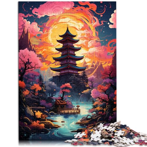 Puzzle 1000 Teile für Erwachsene, traditionelle Pagode, lustige Spiele, ganze Familie, 50 x 75 cm, für 14-Jährige Puzzle 1000 Teile für Erwachsene, traditionelle Pagode, lustige Spiele, ganze Familie, 50 x 75 cm, für 14-Jährige von SYUNFEI