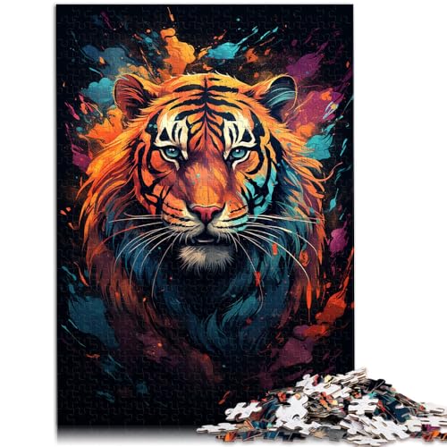 Puzzle für Erwachsene, 1000 Teile, wildes Tigergemälde, Spielzeug, Denkspiel zur Heimdekoration,38x52cm, für Jugendliche ab 14 Jahren Puzzle für Erwachsene, 1000 Teile, wildes Tigergemälde, Spielzeug, Denkspiel zur Heimdekoration,38x52cm, für Jugendliche ab 14 Jahren von SYUNFEI