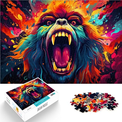 Puzzle 1000 Teile für Erwachsene, wütender Orang-Utan, Lernspiele, 14,96 x 20,47 Zoll, anspruchsvolles Puzzlespiel und Familienspiel Puzzle 1000 Teile für Erwachsene, wütender Orang-Utan, Lernspiele, 14,96 x 20,47 Zoll, anspruchsvolles Puzzlespiel und Familienspiel von SYUNFEI
