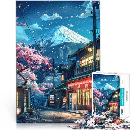 Puzzle für Erwachsene mit 1000 Teilen, wunderschöner Berg Fuji, Spielzeug, Denkspiel, Stressabbau, Urlaub zu Hause, Zeit totschlagen, 26x38cm von SYUNFEI