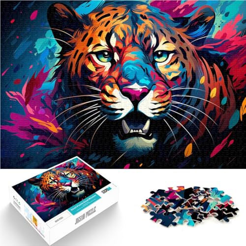 1000-teiliges Puzzle für Erwachsene, Leoparden-Puzzlespiel. Helfen Sie dem Gehirn, süchtig machende Spielzeuge zu trainieren und Geduld zu entwickeln. 10,27 Zoll x 14,96 Zoll von SYUNFEI