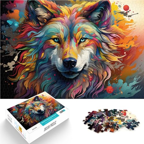 Puzzle für Erwachsene, 2000 Teile, Wolf, Spielzeug, Lernspiele, Stressabbau, schwierige Herausforderung, 70 x 100 cm, für 14-Jährige von SYUNFEI