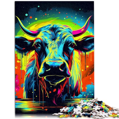 Puzzle mit 1000 Teilen für Erwachsene, Buffalo-Denkspiel, 38x52 cm, einzigartige Geburtstags Teenager ab 14 Jahren von SYUNFEI