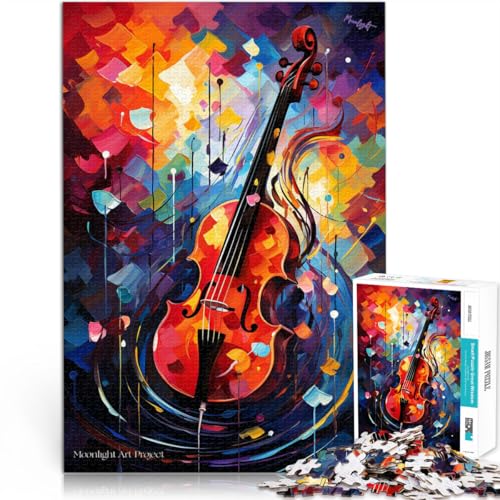 1000-teiliges Puzzle für Erwachsene, Violine, Kunstspielzeug, Denkspiel, Wanddekoration, einzigartiges Geburtstags, 50 x 75 cm, für 14-Jährige 1000-teiliges Puzzle für Erwachsene, Violine, Kunstspielzeug, Denkspiel, Wanddekoration, einzigartiges Geburtstags, 50 x 75 cm, für 14-Jährige von SYUNFEI