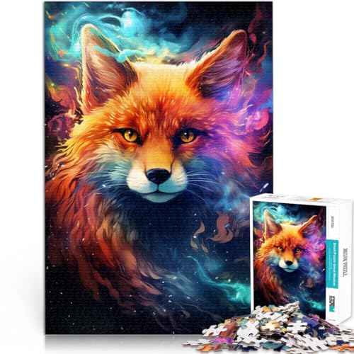 2000-teiliges Puzzle für Erwachsene „Cosmic Fox“, Lernpuzzle, ganze Familie, 27,56 x 39,37 Zoll von SYUNFEI