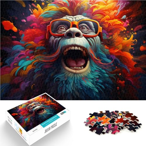 Puzzle für Erwachsene 1000 Teile Gorillas anspruchsvolles Spiel Puzzles ganze Familie 14,96 Zoll x 20,47 Zoll von SYUNFEI