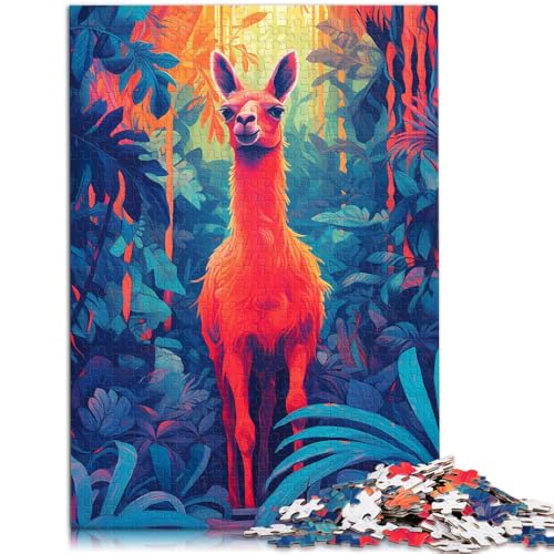 Puzzle 1000 Teile für Erwachsene, Lama-Dschungel-Puzzle, Wanddekoration, ganze Familie, 50 x 75 cm von SYUNFEI