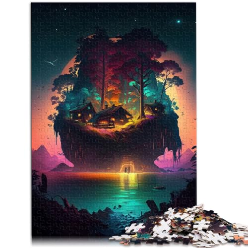 Puzzle 2000 Teile für Erwachsene Schöne kleine Insel Interessantes Puzzle zur Stressreduzierung Kunstwerk Geschenk 27,56 Zoll x 39,37 Zoll von SYUNFEI