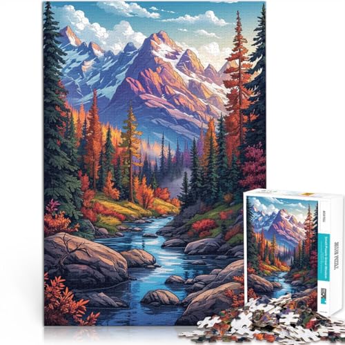 Puzzle für Erwachsene „Seltsame und schöne Berge“, 1000-teiliges Puzzle für Erwachsene, 50 x 75 cm, Holzbrettpuzzle, Lernspiele für Erwachsene und Kinder von SYUNFEI
