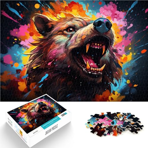 Puzzle für Erwachsene, 1000 Teile, Wütender, gewalttätiger Bär, Lernspiele für Zuhause, DIY-Spielzeug, tolle Geschenke und Spielzeuge, 26x38cm, für Teenager ab 14 Jahren Puzzle für Erwachsene, 1000 Teile, Wütender, gewalttätiger Bär, Lernspiele für Zuhause, DIY-Spielzeug, tolle Geschenke und Spielzeuge, 26x38cm, für Teenager ab 14 Jahren von SYUNFEI