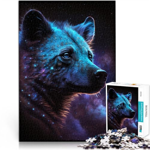 Puzzle für Erwachsene, 1000 Teile, Galaxie, Afrikanische Hyäne, Entspannungsspiele, einzigartige Geburtstags, 26x38cm, für Teenager ab 14 Jahren von SYUNFEI