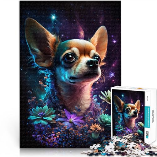 Puzzle für Erwachsene, 1000 Teile, Chihuahua-Blume, Spielzeug, Lernspiele, Stressabbau, perfekte Dekoration, 26x38cm, für 14-Jährige Puzzle für Erwachsene, 1000 Teile, Chihuahua-Blume, Spielzeug, Lernspiele, Stressabbau, perfekte Dekoration, 26x38cm, für 14-Jährige von SYUNFEI