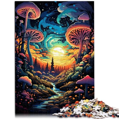 Puzzle für Erwachsene 1000 Teile Fantasiepilze Spielzeug Lernspiele Stressabbau 19,7 x 29,5 Zoll Geschenk für Geburtstage von SYUNFEI