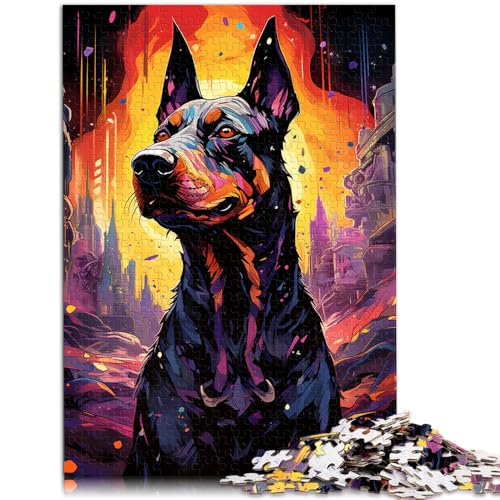 1000-teiliges Puzzle für Erwachsene, Illustrationen des zukünftigen Dobermanns, Lernspiel, Herausforderungsspielzeug, verbessert das Gedächtnis, 50 x 75 cm von SYUNFEI