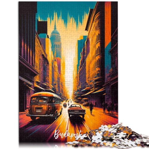 Puzzle 1000 Teile für Erwachsene Artsy Budapest Lernspiel Herausforderung Spielzeug Weihnachtswunschliste mit Weihnachtsmann38x52cm von SYUNFEI