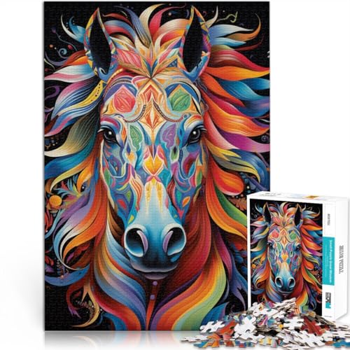 Puzzle für Erwachsene, 1000 Teile, Pferde-Kunstspielzeug, Denkspiel ganze Familie,38x52cm, für 14-Jährige Puzzle für Erwachsene, 1000 Teile, Pferde-Kunstspielzeug, Denkspiel ganze Familie,38x52cm, für 14-Jährige von SYUNFEI