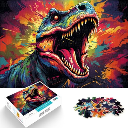Puzzle 1000 Teile für Erwachsene Dinosaurier Denkspiel Familienspiel Stressabbau Schwieriges Herausforderungspuzzle 14,96 Zoll x 20,47 Zoll von SYUNFEI