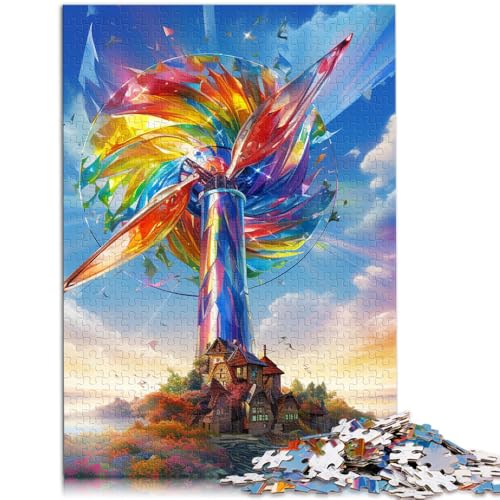 2000-teiliges Puzzle für Erwachsene, Bunte Windmühlen, Lernspiel, Herausforderungsspielzeug, Lernspiel für Geburtstag, Weihnachten, 27,56 x 39,37 Zoll von SYUNFEI