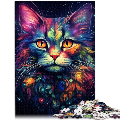 Puzzle 2000 Teile für Erwachsene Fantasieblumen und Katzen. Das Denkspiel eignet ganze Familie. 27,56 Zoll x 39,37 Zoll von SYUNFEI