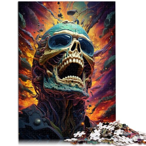 Puzzle für Erwachsene, 1000 Teile, Totenkopf, als Puzzle-Geschenk, Spaß bei Aktivitäten zu Hause, Geburtstagsgeschenk, Reisegeschenk, 14,96 x 20,47 Zoll von SYUNFEI