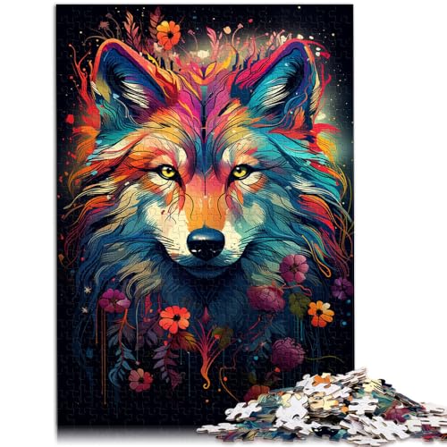 Puzzle für Erwachsene, 1000 Teile, Wolf und Blume, Lernpuzzle, 38x52cm, für Teenager ab 14 Jahren von SYUNFEI