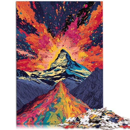Puzzle für Erwachsene Mont Blanc 1000 Teile Puzzles für Erwachsene Puzzles Geschenke 10,27 x 14,96 Zoll Holzbrettpuzzles für Erwachsene und für Kinder ab 14 Jahren Familienspaß-Puzzle von von SYUNFEI