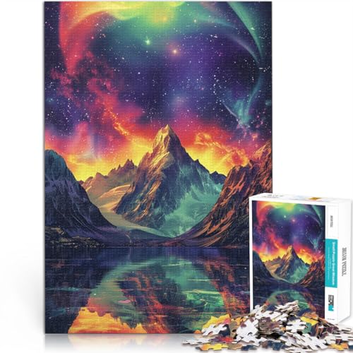 2000-teiliges Puzzle für Erwachsene „Berg-Aurora“ als Puzzle-Geschenk, gut geeignet als Geschenk für die ganze Familie, 70 x 100 cm, für Teenager ab 14 Jahren von SYUNFEI