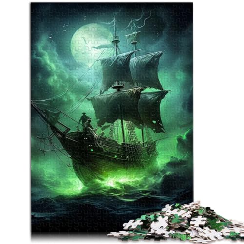 Puzzle für Erwachsene, 1000 Teile, Piratenschiffe, Lernspielzeug, Familienspiele, einzigartiges Herausforderungsspiel, 38 x 52 cm, für Teenager ab 14 Jahren von SYUNFEI