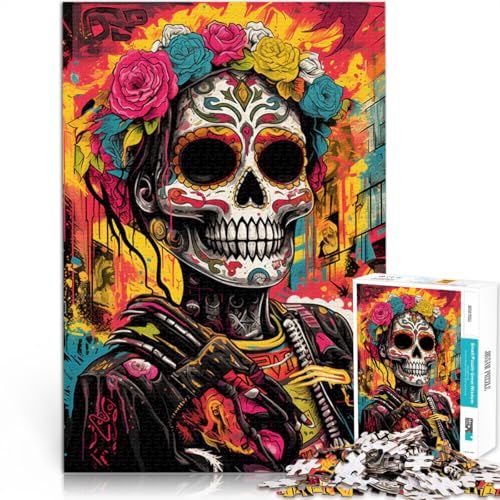 Puzzle für Erwachsene, 2000 Teile, Psychedelischer Totenkopf, anspruchsvolles Spiel, tolles, 70 x 100 cm, für Teenager ab 14 Jahren von SYUNFEI