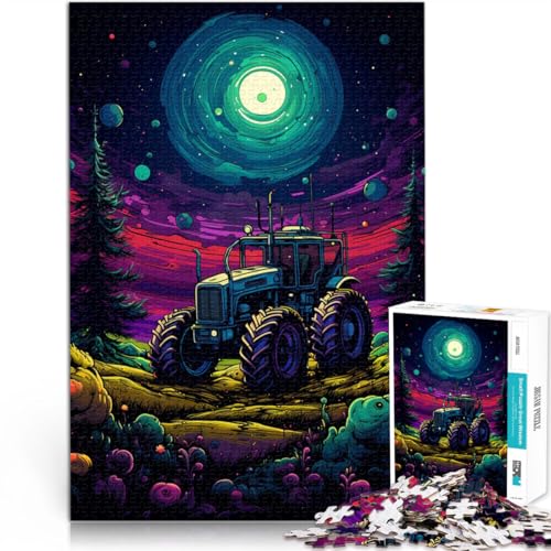Puzzle für Erwachsene, 1000 Teile, Psychedelischer Traktor, Lernspiele für Zuhause, DIY-Spielzeug, tolle Geschenke und Spielzeuge, 50 x 75 cm, für Teenager ab 14 Jahren von SYUNFEI