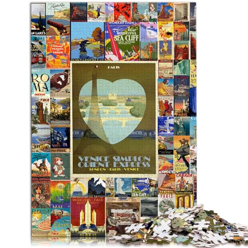 2000-teiliges Puzzle Erwachsene, Vintage-Reise-Wandkunst, lustige Spiele die ganze Familie, geeignet als Schreibtischdekoration, 27,56 x 39,37 Zoll, Teenager ab 14 Jahren 2000-teiliges Puzzle Erwachsene, Vintage-Reise-Wandkunst, lustige Spiele die ganze Familie, geeignet als Schreibtischdekoration, 27,56 x 39,37 Zoll, Teenager ab 14 Jahren von SYUNFEI