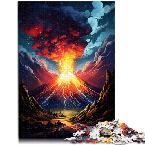1000-teiliges Puzzle für Erwachsene, Vulkanausbrüche, Spielzeug, Denkspiel, Lernspiel für Geburtstag, Weihnachten,38x52cm von SYUNFEI