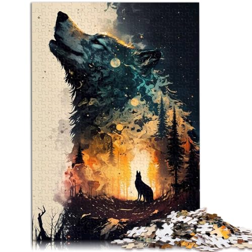 Puzzle 2000 Teile für Erwachsene „Wolf“, unglaublich lustige Spiele, ganze Familie, 70 x 100 cm, für Teenager ab 14 Jahren von SYUNFEI