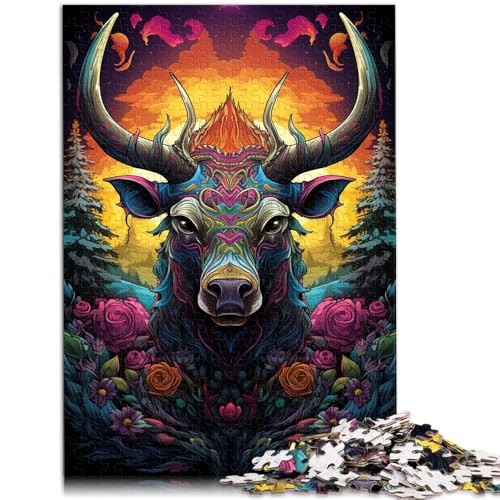 Puzzle für Erwachsene, 2000 Teile, Hirschkopf-Puzzlespiel, ganze Familie, 70 x 100 cm, für Teenager ab 14 Jahren von SYUNFEI