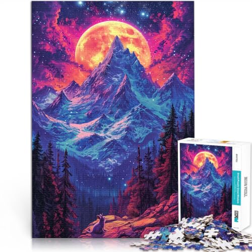 Puzzle für Erwachsene mit 1000 Teilen, Berge, Denksportaufgabe, 38x52 cm, EIN Kunstwerk für Teenager ab 14 Jahren von SYUNFEI