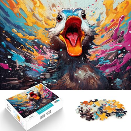 Puzzle 1000 Teile für Erwachsene, Ente zum Ausmalen, einzigartige Geburtstags, 50 x 75 cm, für Teenager ab 14 Jahren von SYUNFEI