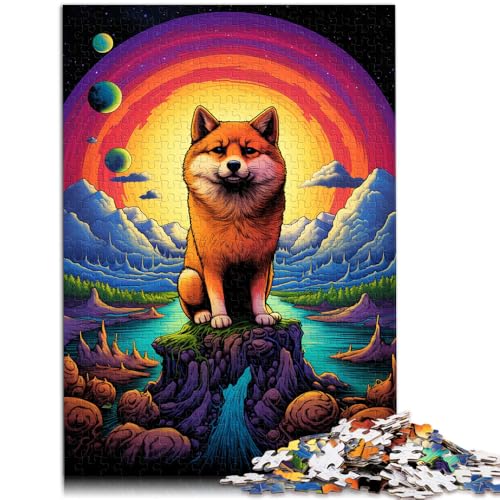 Puzzle für Erwachsene mit 1000 Teilen, Feuer, Tier, Wolf, Denkspiel, 38x52 cm, jedes Teil ist einzigartig – anspruchsvolles, unterhaltsames Spiel für die ganze Familie von SYUNFEI