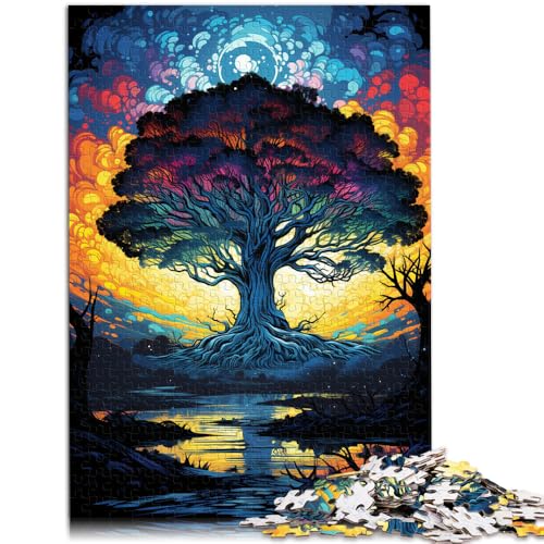 1000-teiliges Puzzle für Erwachsene, Malen, Farbe, Sternenhimmel, Baum, Puzzle, Lernspiele, tolle Geschenke für Weihnachten,38x52cm, für 14-Jährige 1000-teiliges Puzzle für Erwachsene, Malen, Farbe, Sternenhimmel, Baum, Puzzle, Lernspiele, tolle Geschenke für Weihnachten,38x52cm, für 14-Jährige von SYUNFEI