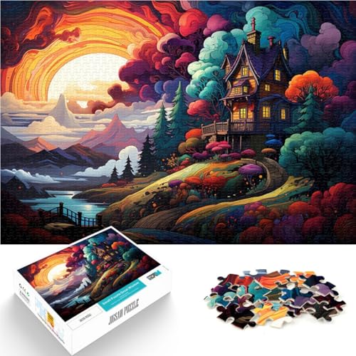 Puzzle für Erwachsene mit 1000 Teilen, Graffiti-Haus, für Familienspaß,50x75cm, zum Stressabbau für Teenager ab 14 Jahren von SYUNFEI
