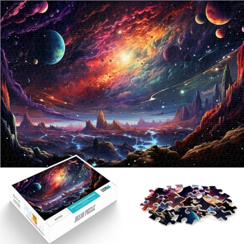 Puzzle für Erwachsene, 1000 Teile, Planet Impossible Puzzle, hilft dem Gehirn, süchtig machendes Spielzeug zu trainieren und Geduld zu fördern, 10,27 Zoll x 14,96 Zoll von SYUNFEI