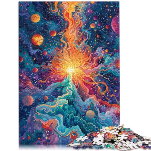 Puzzle für Erwachsene mit 1000 Teilen, Psychedelische Weltraumszene, Familienspiel und Lernspiel für Geburtstag, Weihnachten,38x52cm, für 14-Jährige von SYUNFEI