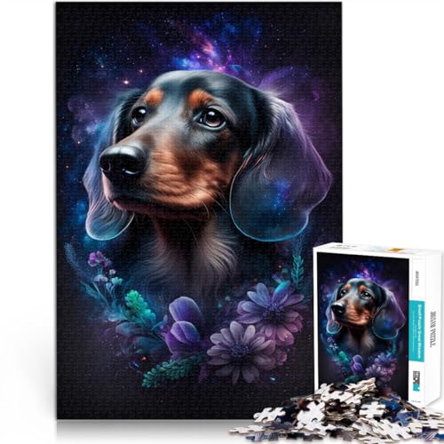 Puzzle für Erwachsene mit 1000 Teilen, Weltraumtier-Dackel, Denkspiel,50x75cm, Wichtelgeschenk für Teenager ab 14 Jahren von SYUNFEI